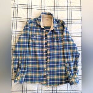 Men's Faherty Plaid Shirt Jacket Size Medium